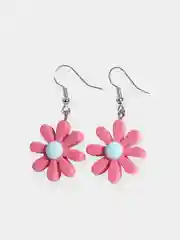 Тёмно-розовый серьги "flowers" женские