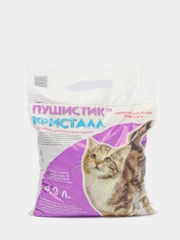 4 л, "Пушистик" Кристалл. Минеральный и силикагелевый наполнитель