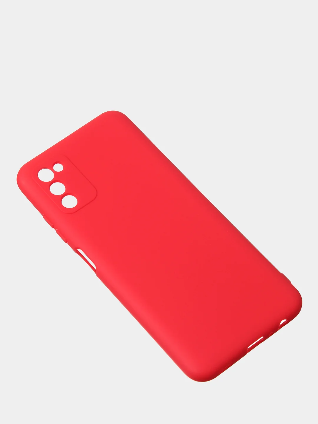 Красный чехол для Samsung A03s цветной матовый