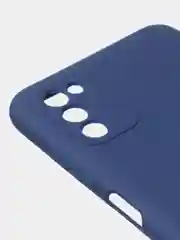 Темно-синий чехол для Samsung A03s цветной матовый