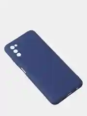 Темно-синий чехол для Samsung A03s цветной матовый