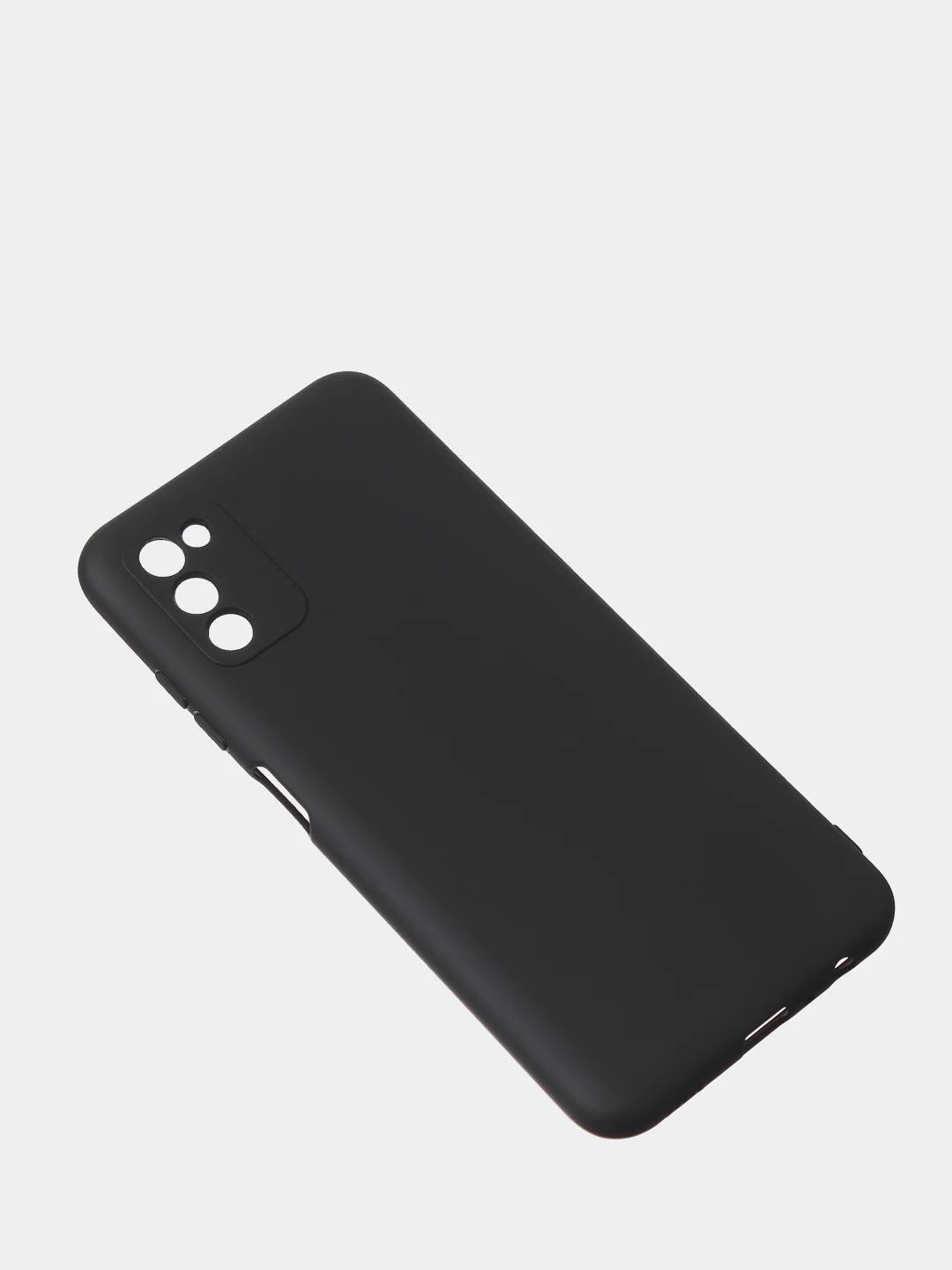Черный чехол для Samsung A03s цветной матовый