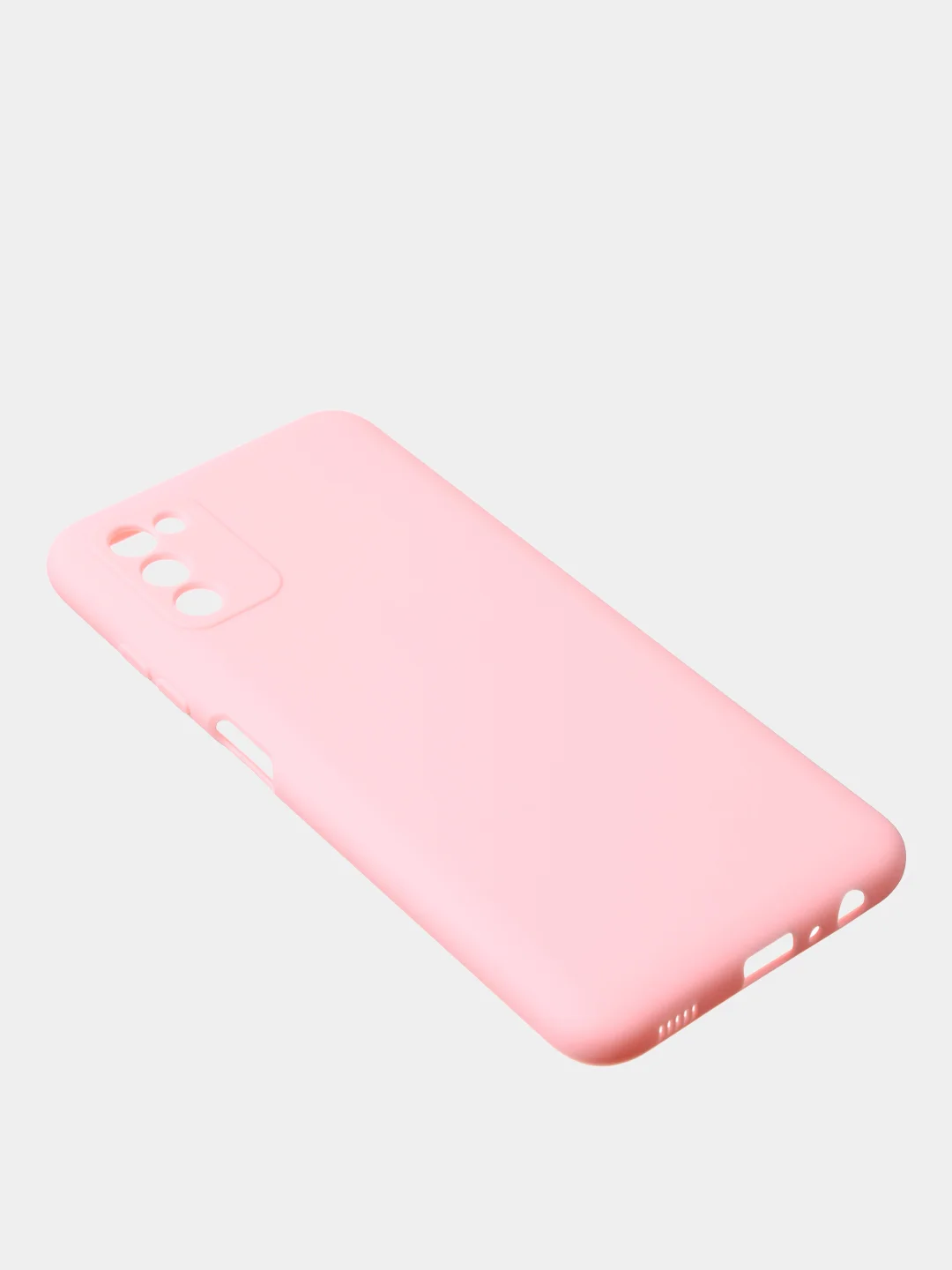 Розовый чехол для Samsung A03s цветной матовый