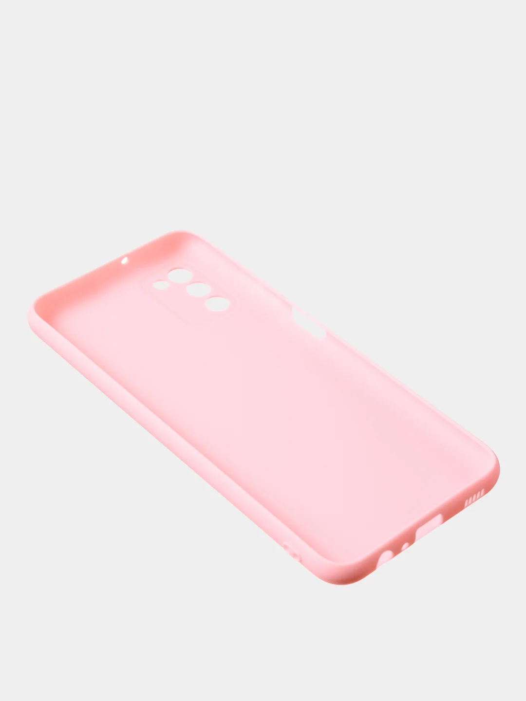 Розовый чехол для Samsung A03s цветной матовый