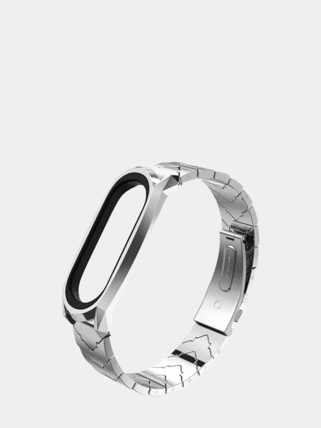 Серебряный металлический ремешок для Xiaomi Mi Band 3, 4, 5, 6 стальной фитнес браслет