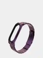 Фиолетовый металлический ремешок для Xiaomi Mi Band 3, 4, 5, 6 стальной фитнес браслет