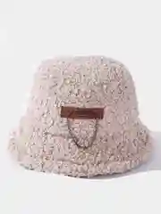Молочный зимняя меховая женская шляпа панама
