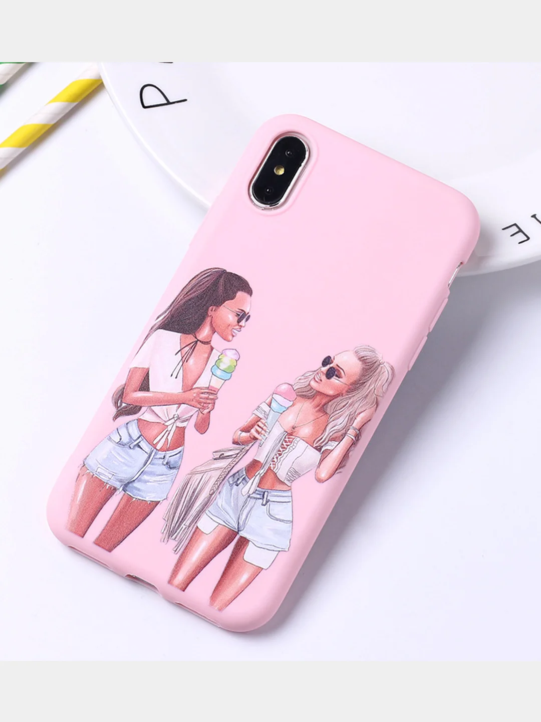 Бежевый чехол для iPhone 11, 12/12Pro, 7/8, X/XS, XR