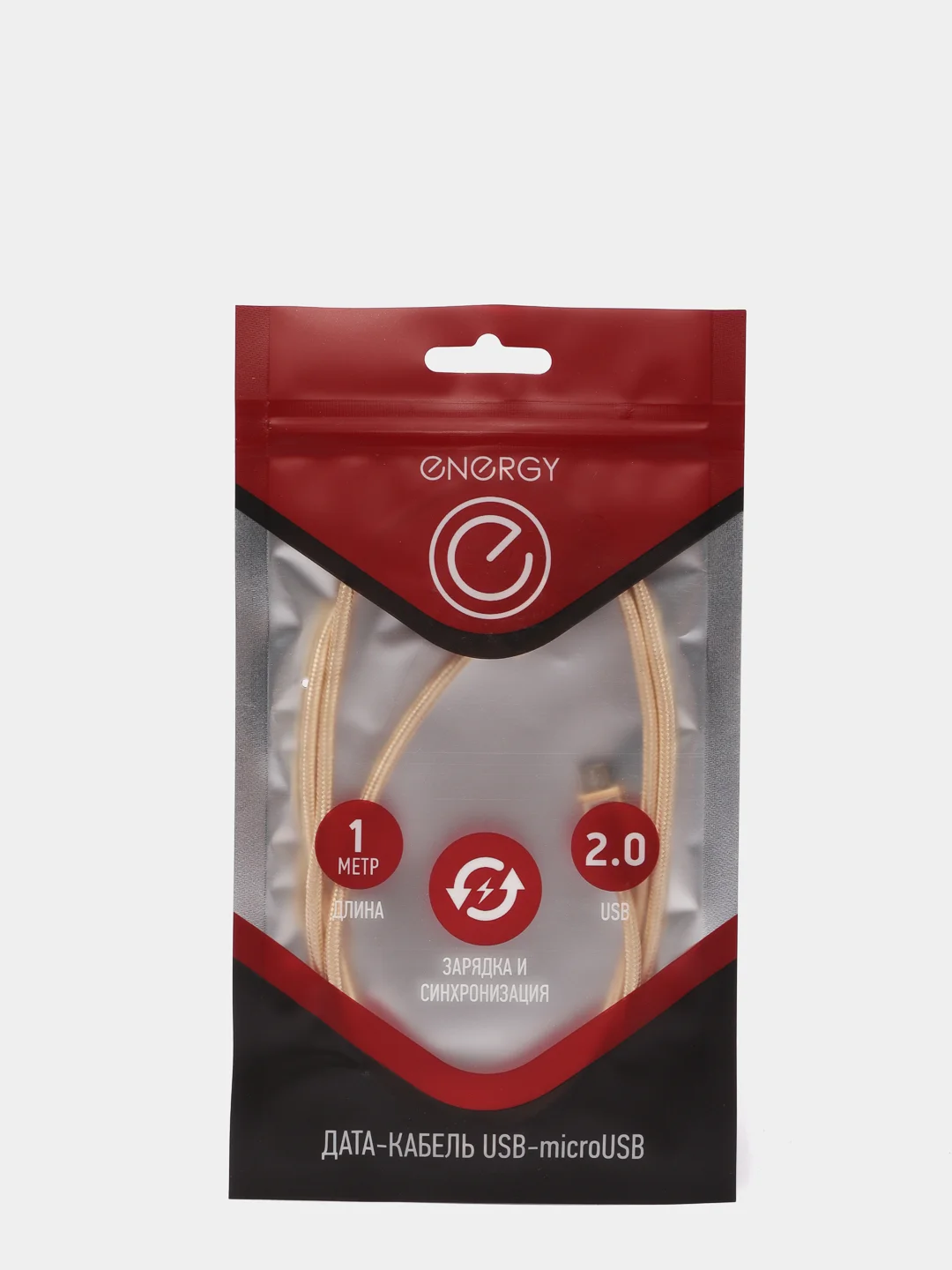 Кабель Energy ET-01 USB/MicroUSB, цвет - золотой 006276