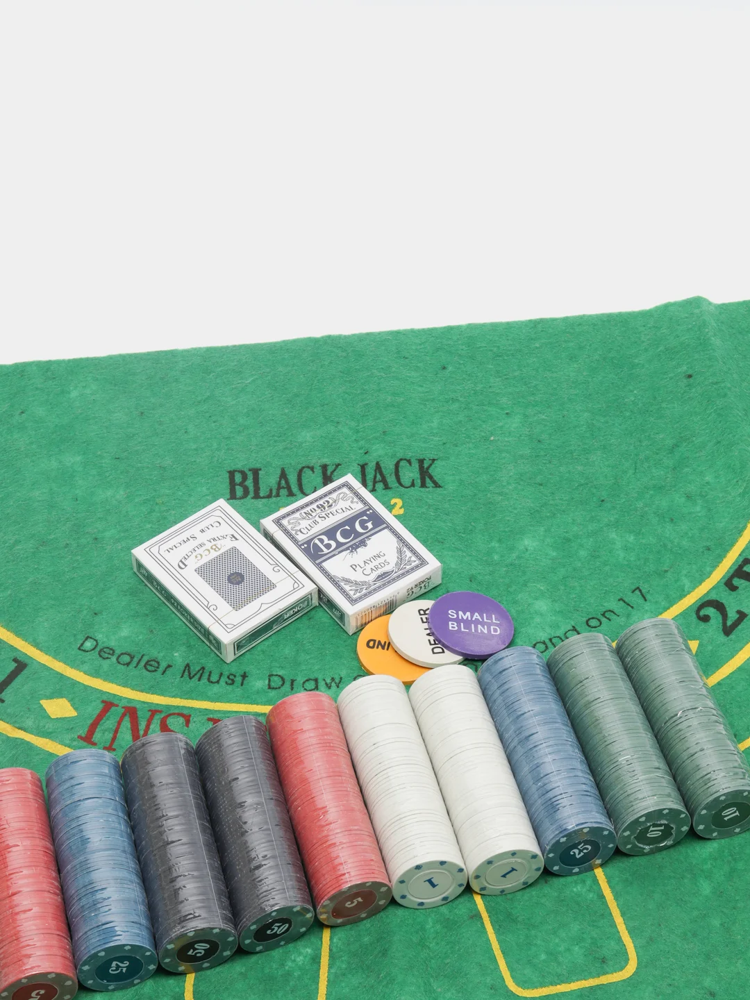 Покерный набор "Premium Poker" Holdem Light, 500 фишек с номиналом, в жестяной коробке