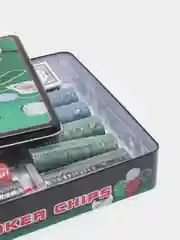 Покерный набор "Premium Poker" Holdem Light, 500 фишек с номиналом, в жестяной коробке