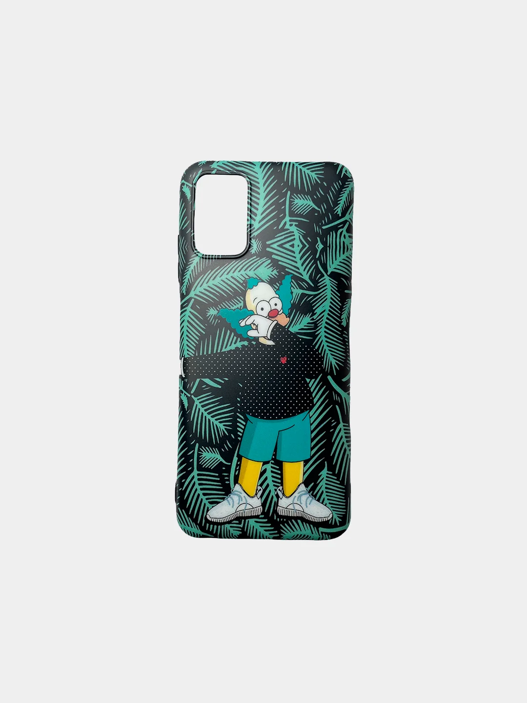 Зеленый силиконовый чехол с принтом для Samsung A03S, A22, A32, A52