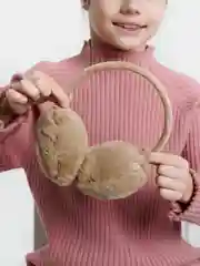 Терракотовый меховые наушники / Цвета внутри / Теплые наушники / Головной убор