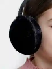 Угольный меховые наушники / Цвета внутри / Теплые наушники / Головной убор