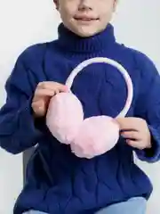 Конфетный меховые наушники / Цвета внутри / Теплые наушники / Головной убор