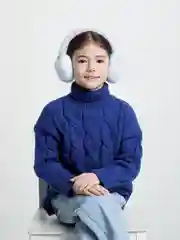 Голубой меховые наушники / Теплые наушники / Наушники радуга / Цвета внутри