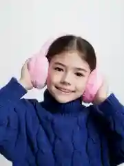 Розовый меховые наушники / Теплые наушники / Наушники радуга / Цвета внутри