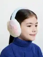 Мятный меховые наушники / Теплые наушники / Наушники радуга / Цвета внутри