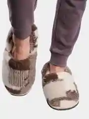 Теплые тапочки Холти уютные меховые короткие из овечьей шерсти лоскуток мужские и женские