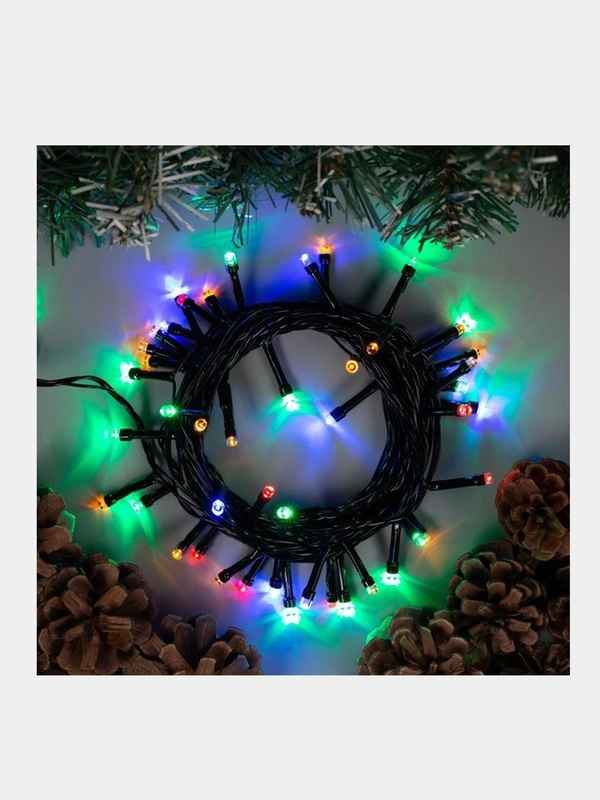 Гирлянда, 8 режимов, 50 led ламп, 5 м