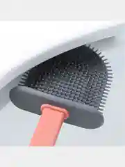 Белый ершик силиконовый для унитаза