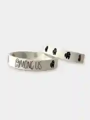 Белый браслет силиконовый "Among Us"