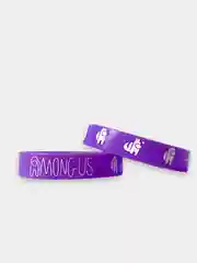 Фиолетовый браслет силиконовый "Among Us"
