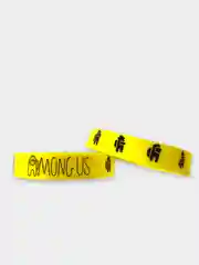 Желтый браслет силиконовый "Among Us"