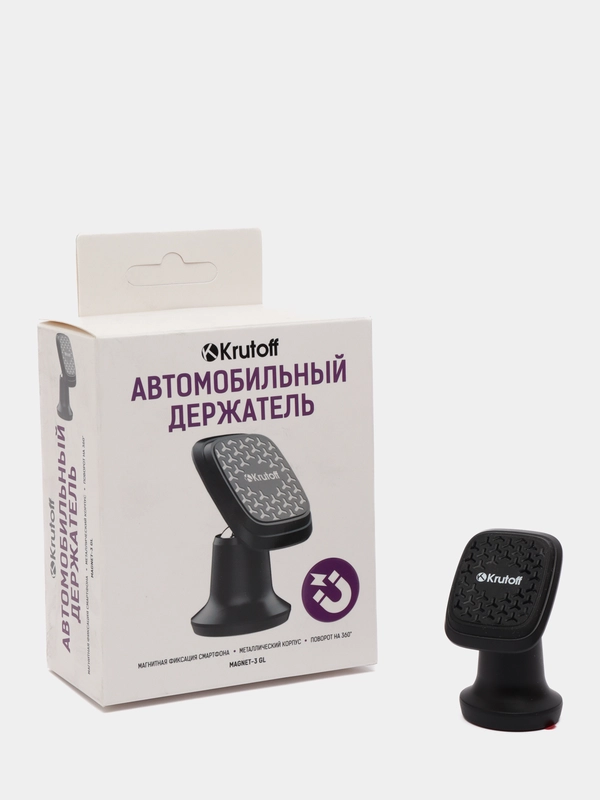 Держатель в автомобиль Krutoff Magnet-3 GL универсальный магнитный