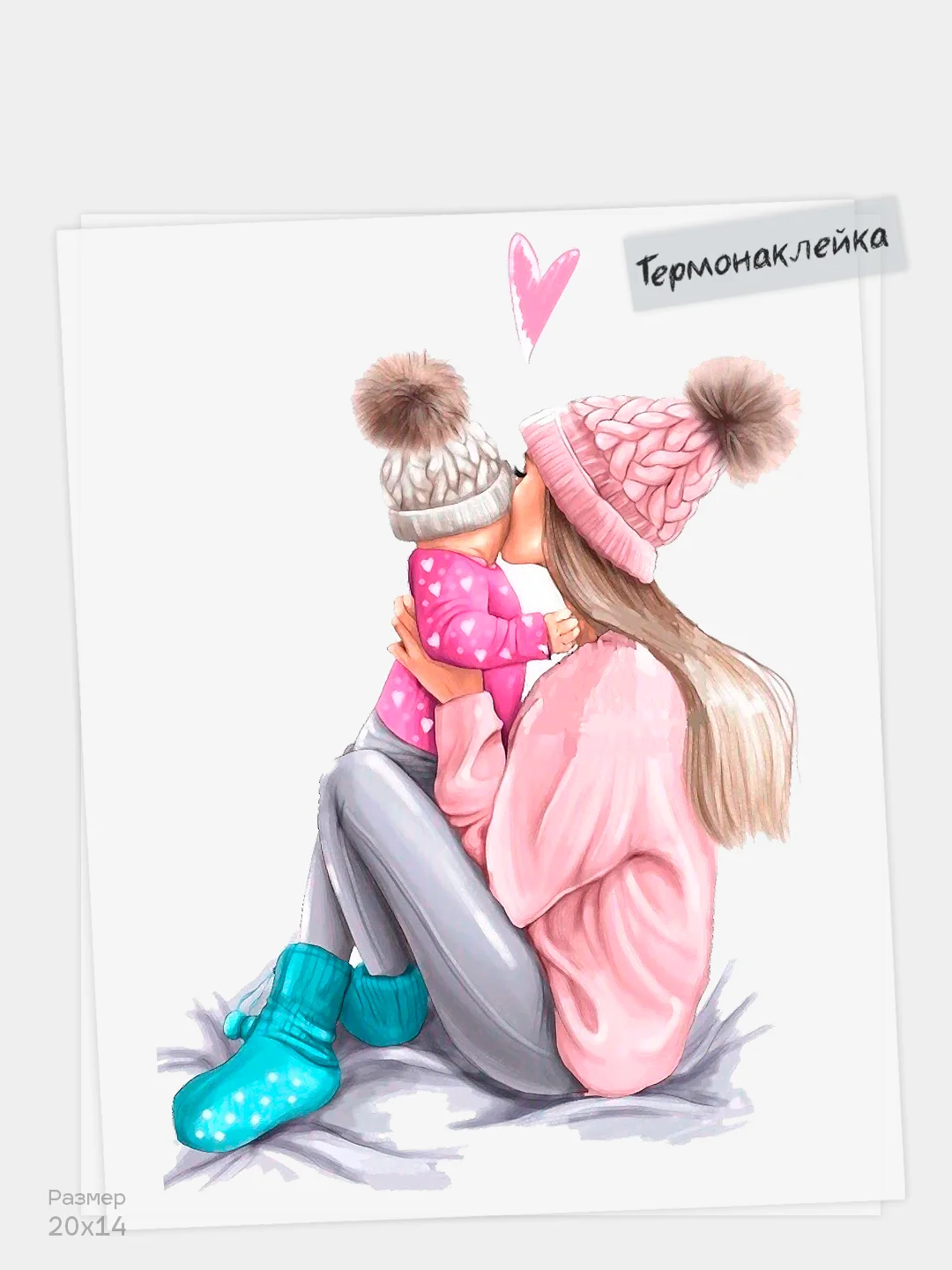 Розовый термонаклейка для одежды Imari "Мамочка"
