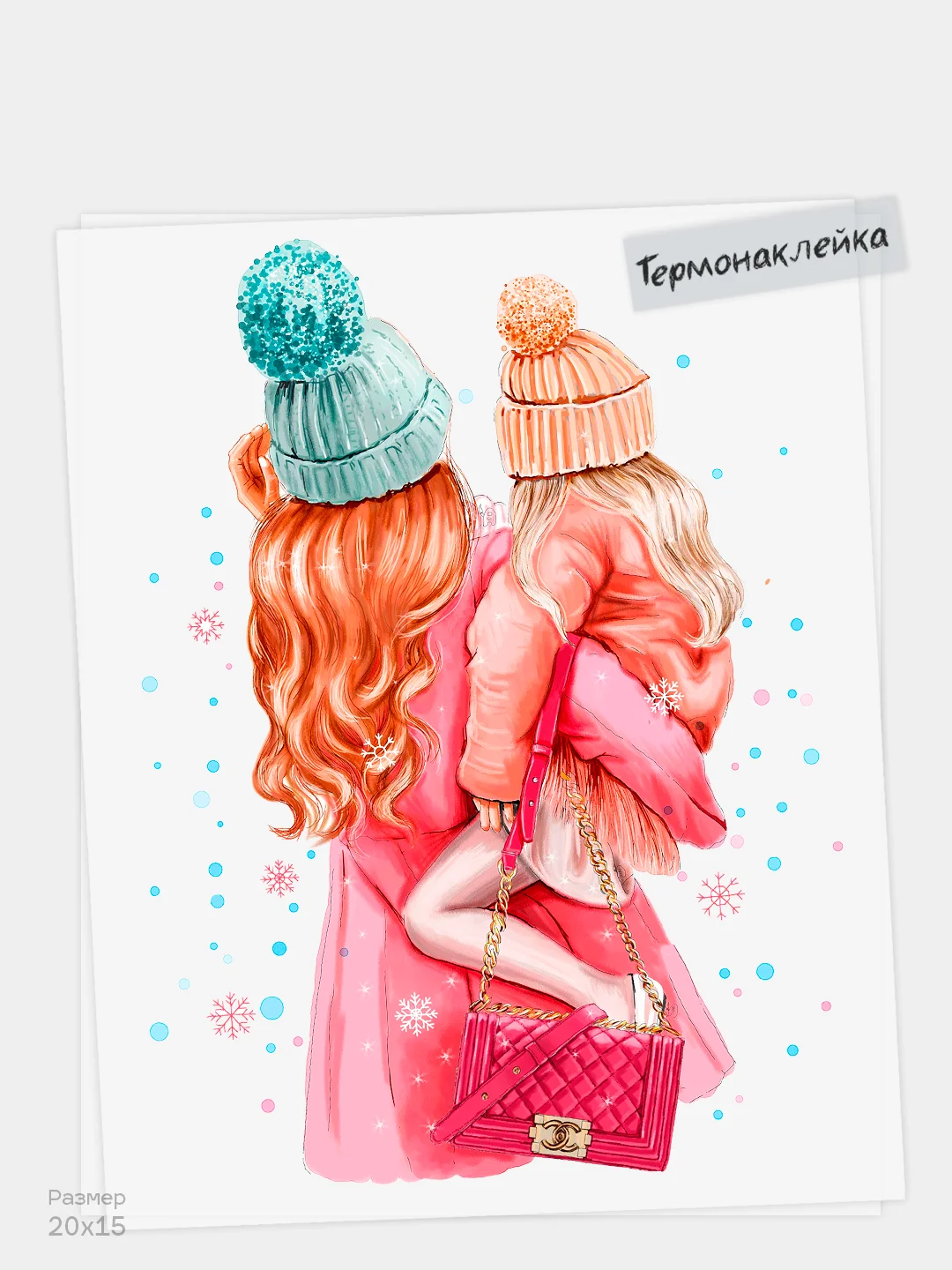 Красный термонаклейка для одежды Imari "Мамочка"
