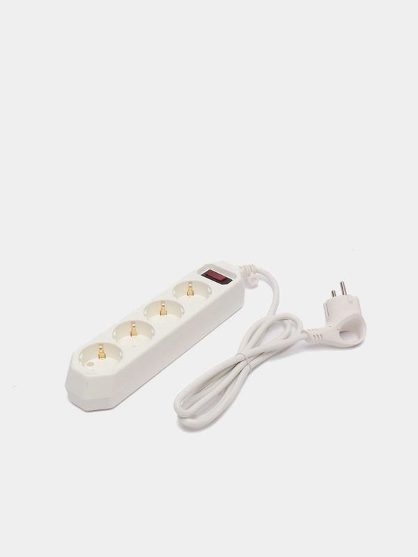Сетевой фильтр ЭРА USF-M-4es-W (Б0019741), 4 розетки, 1.5 м, с/з, 10А / 2200 Вт