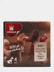Набор пакетов для уборки за собаками, коричневые, 240 х 360 мм, рулон, 4 шт