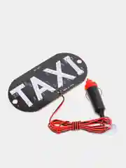 Табличка "TAXI" светодиодная со штекером, в прикуриватель, на присосках