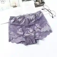 Сиреневый женские кружевные трусы брифы