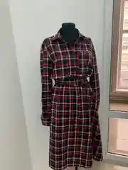 Платье в клеточку с поясом