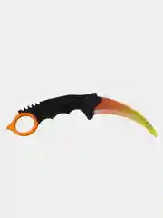 Золотой нож деревянный керамбит "Легенда" cs go