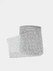 Серебряный лента из страз, 12*20 см