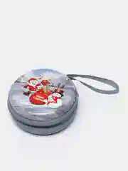Голубой кошелек детский, новогодний принт