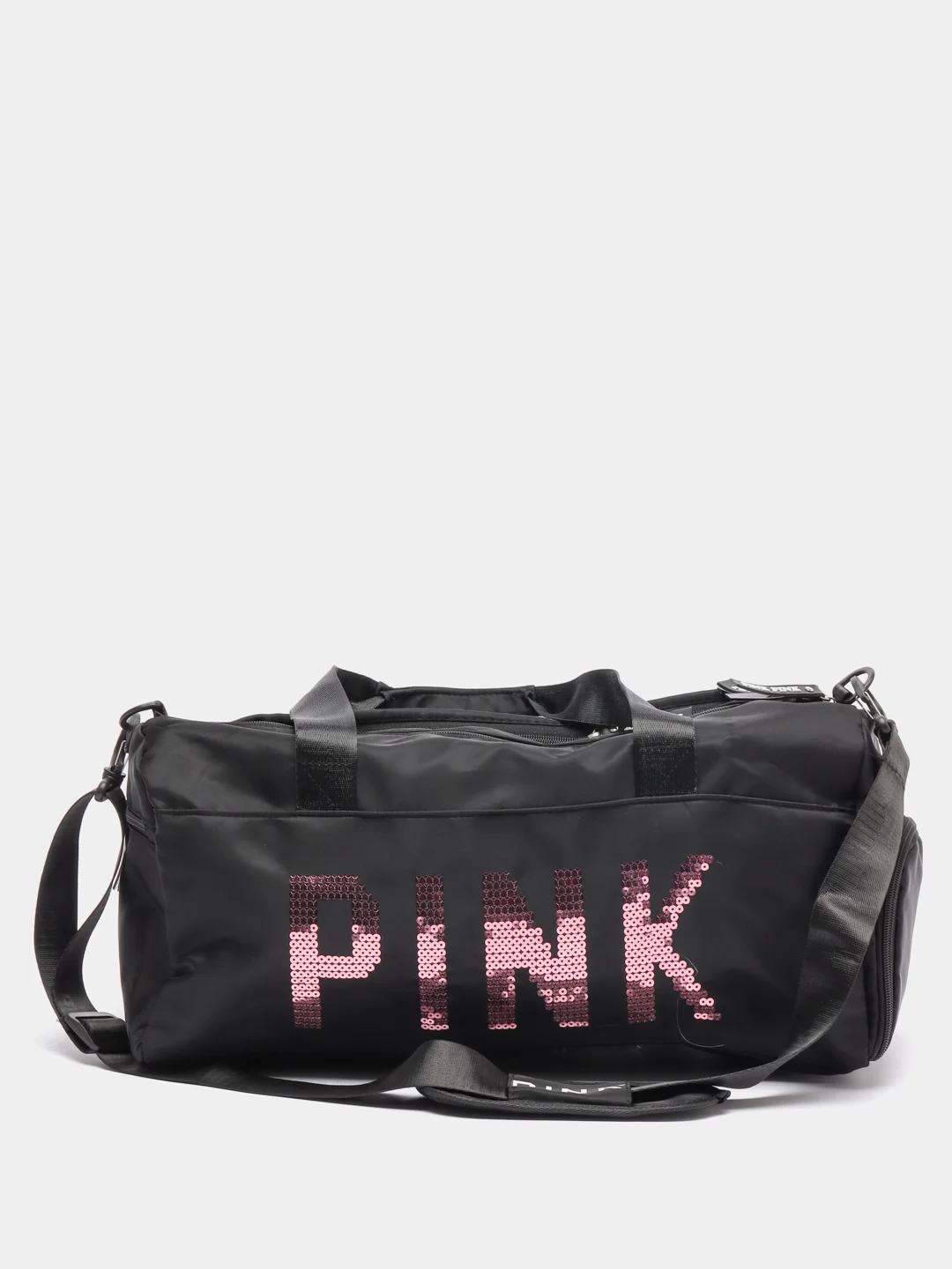 Черный сумка спортивная женская Pink  для фитнеса