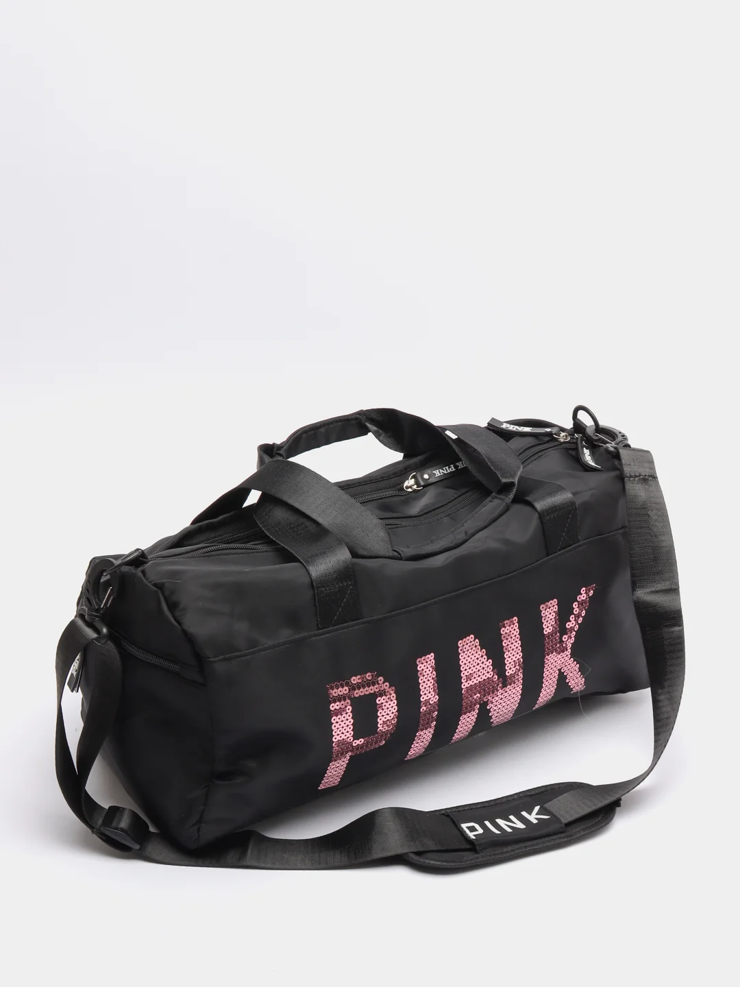 Черный сумка спортивная женская Pink  для фитнеса