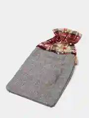 Белый чехол новогодний на бутылку