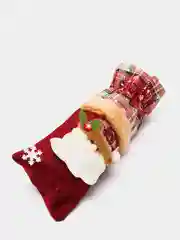 Алый чехол новогодний на бутылку