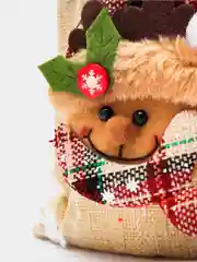 Коричневый чехол новогодний на бутылку
