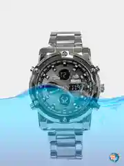 Серебряный наручные часы мужские SKMEI 1389, в жестянной коробке