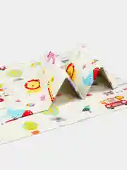 Кремовый коврик детский игровой "Саванна/Веселые цифры", двусторонний складной, 1800 x 1000 х 10 мм