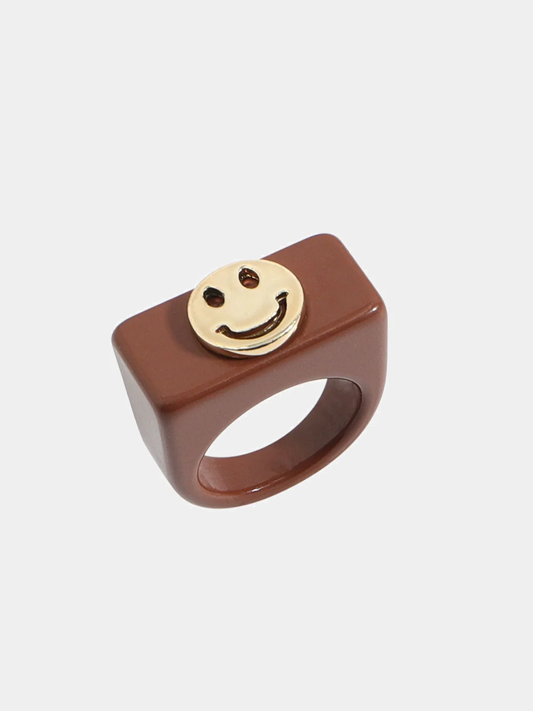 Коричневый кольцо "Smile"