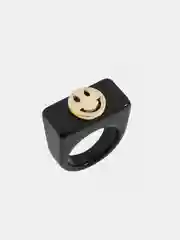 Черный кольцо "Smile"