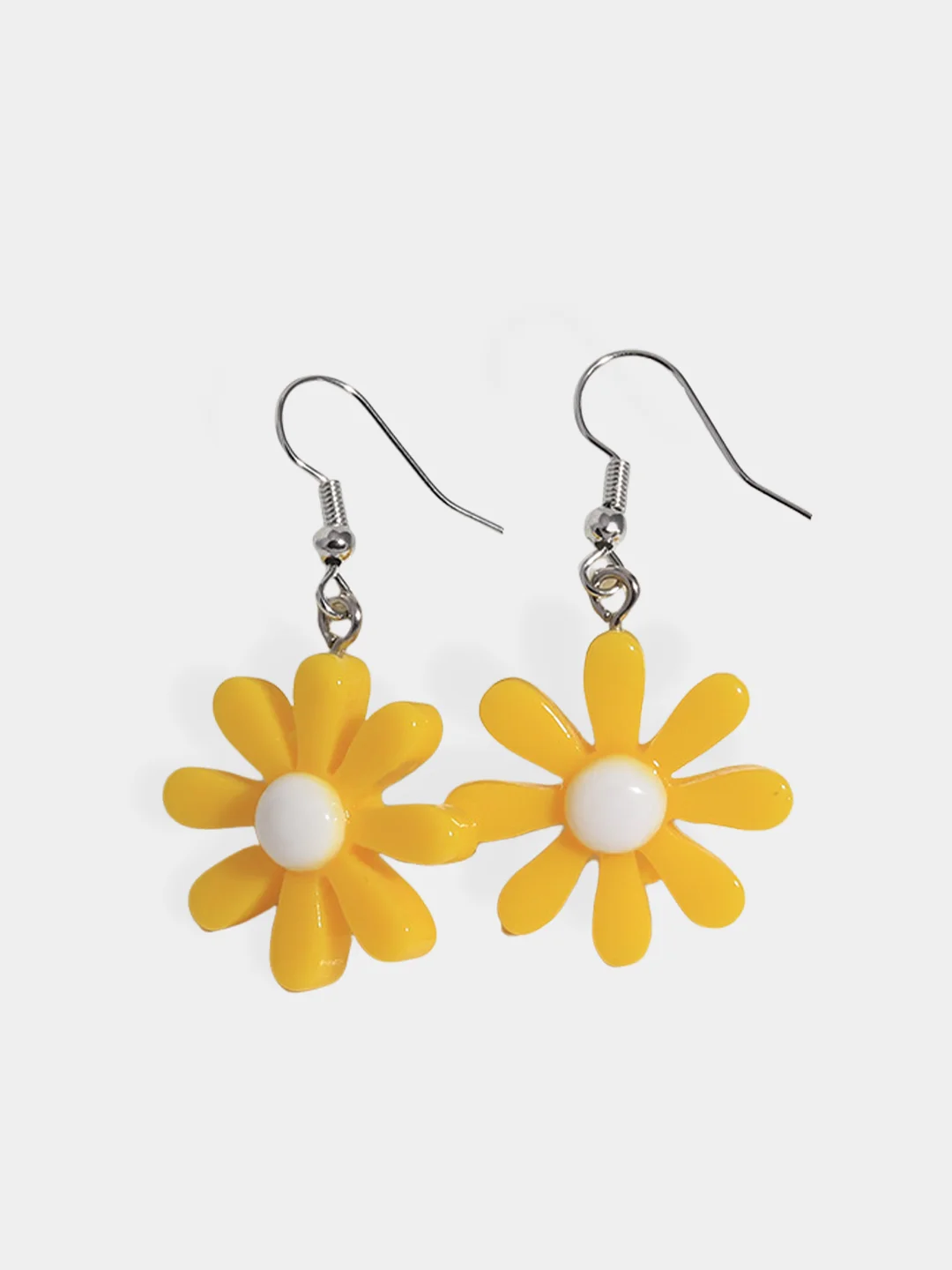Желтый серьги "flowers" женские