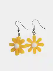 Желтый серьги "flowers" женские